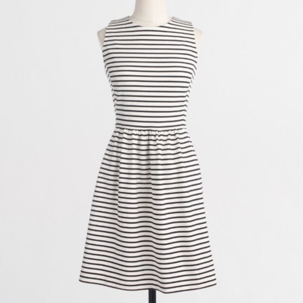 JCrew Daybreak Dress in black/white